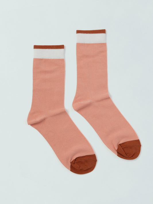 Peach - Colour Fool | Crew Socks