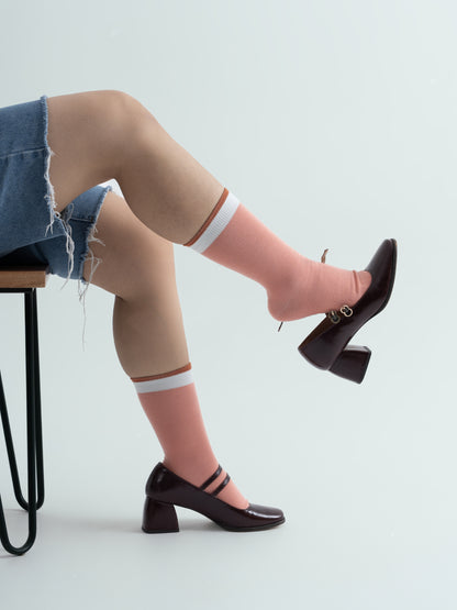 Peach - Colour Fool | Crew Socks