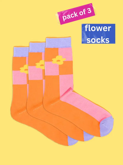 In Full Bloom | Flower sock - Pack of 3
