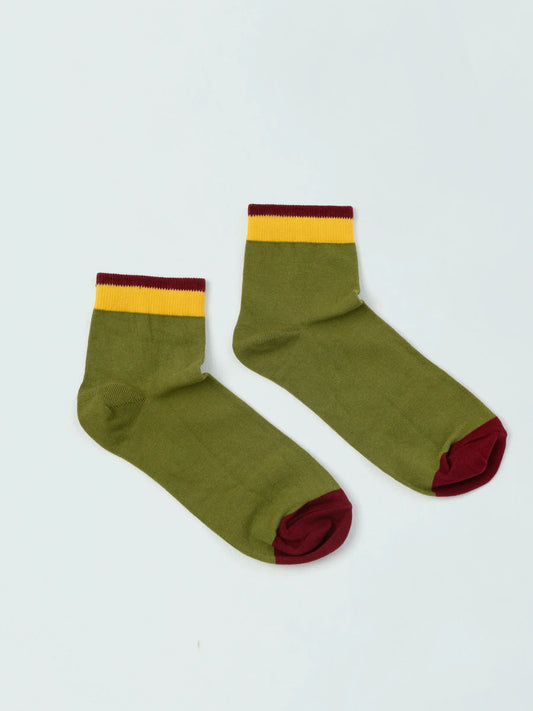 Olive - Colour Fool | High Ankle Socks