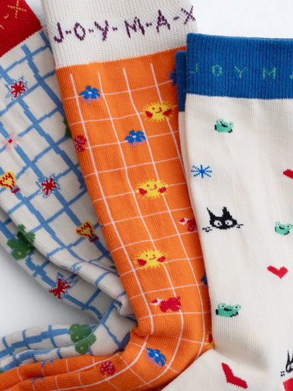 JOYMAX | Illustrated Set of 3 Socks